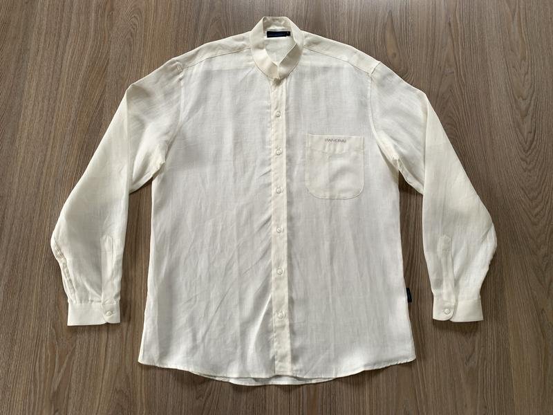 Men Officine Panerai Shirt Beige Linen 40 /L / 48