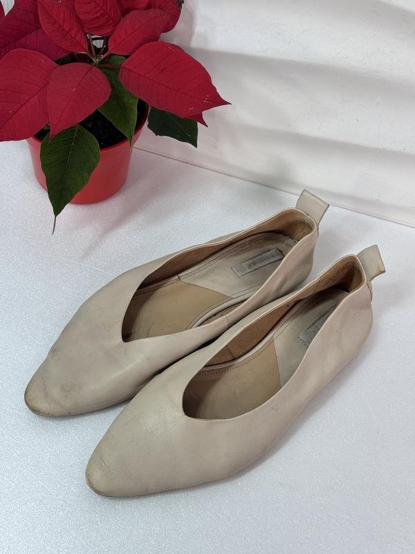 Damen H&M Absatzschuhe Beige Leder 40