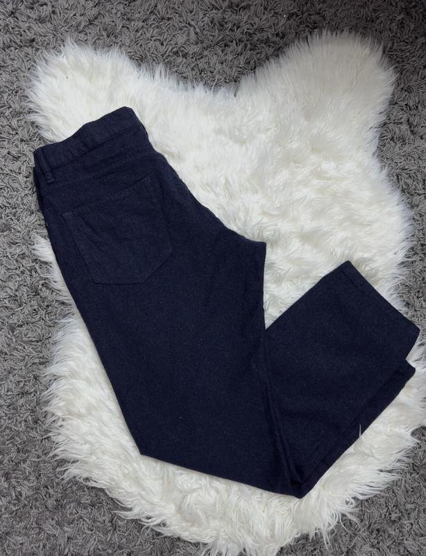 Donna Hackett Pantaloni Blu Navy Lana 38 / M / 46