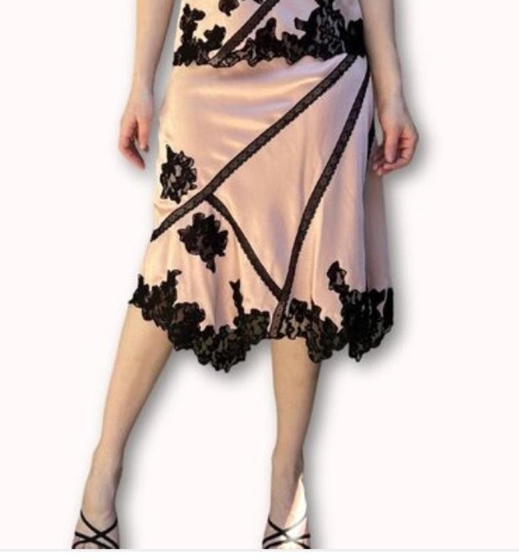 Donna Gonna Nera Satin 36 / S / 44