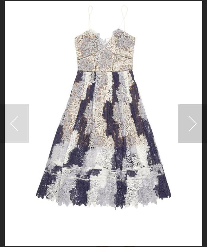 Damen Self-Portrait Kleid Weiß 36 / S / 44