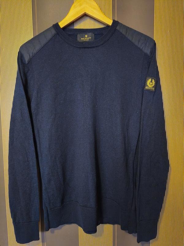 Men Belstaff Sweater Navy Wool 40 /L / 48