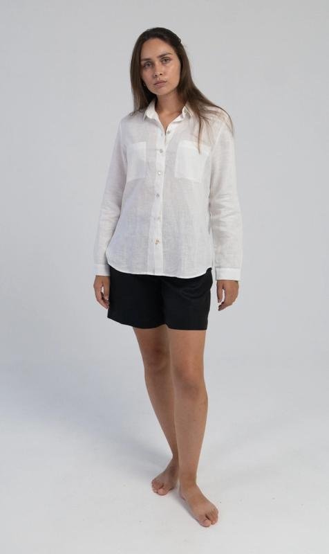 Donna Boden Camicia Bianca Lino 34 / XS / 42
