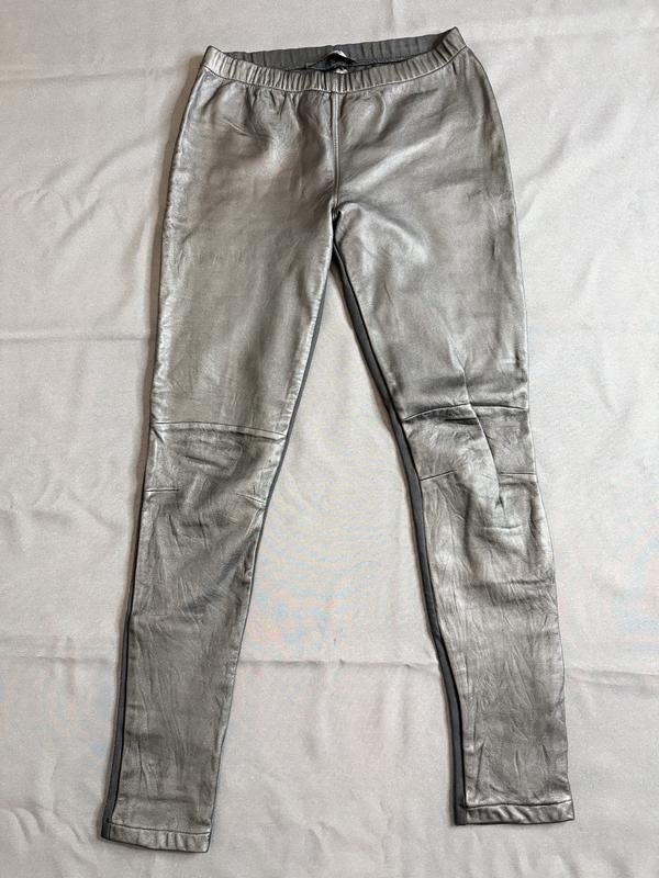 Женские Hallhuber Лосины Чёрные Кожа 36 / S / 44