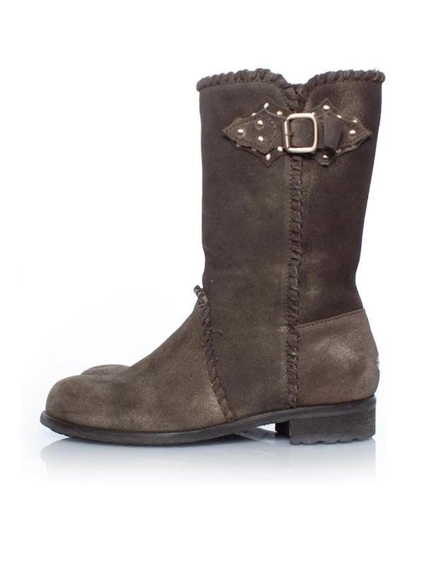 Femme Jimmy Choo Bottes Kaki Suède 37