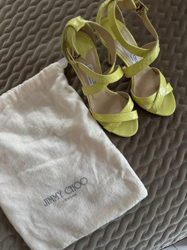 Damen Jimmy Choo High Heels Grün Leder 36.5