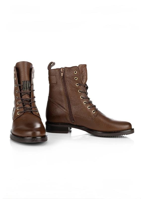 Женские 5th Avenue Ботинки Коричневый Кожа 36