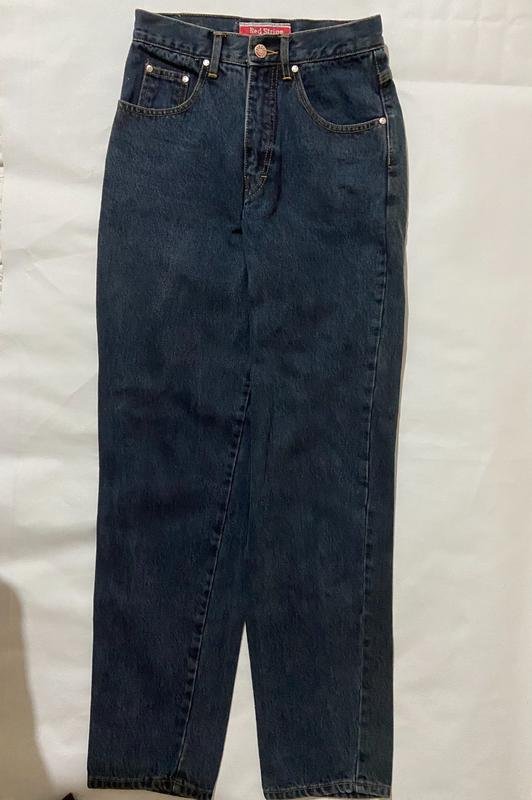 Damen Red Stripe Jeans Marineblau M