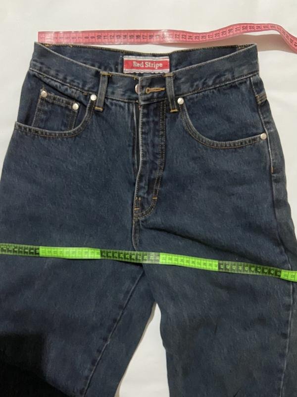 Damen Red Stripe Jeans Marineblau M