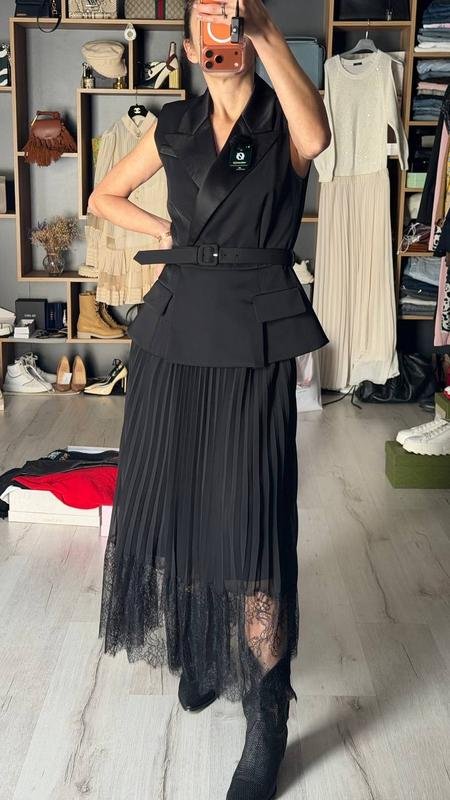 Damen Self-Portrait Kleid Schwarz 36 / S / 44