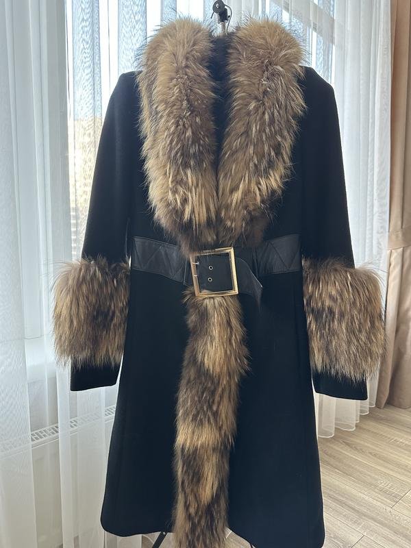 Женское Giorgio Armani Пальто Чёрный Кашемир 38 /