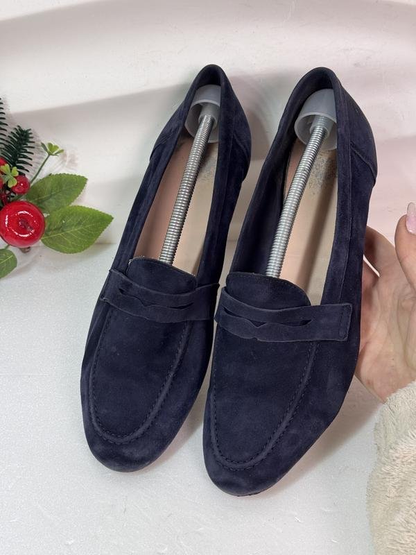 Donna Vero Cuoio Mocassini Blu Navy Pelle 41