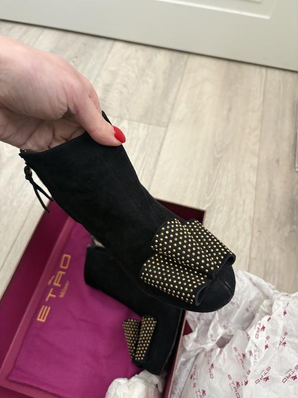 Femme Etro Bottines Noir Suède 36