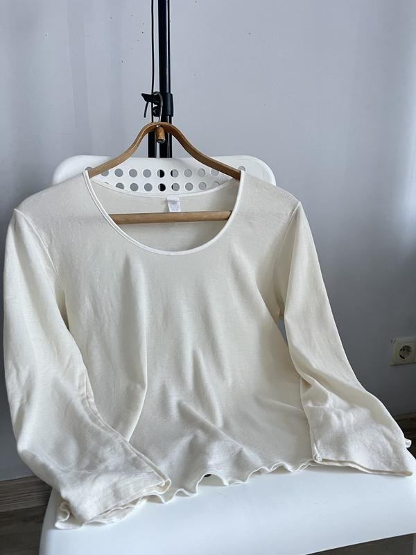 Damen Nina von C Thermo-Oberteil Weiß Wolle 40 / L