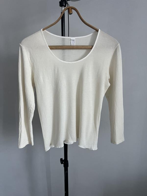 Damen Nina von C Thermo-Oberteil Weiß Wolle 40 / L
