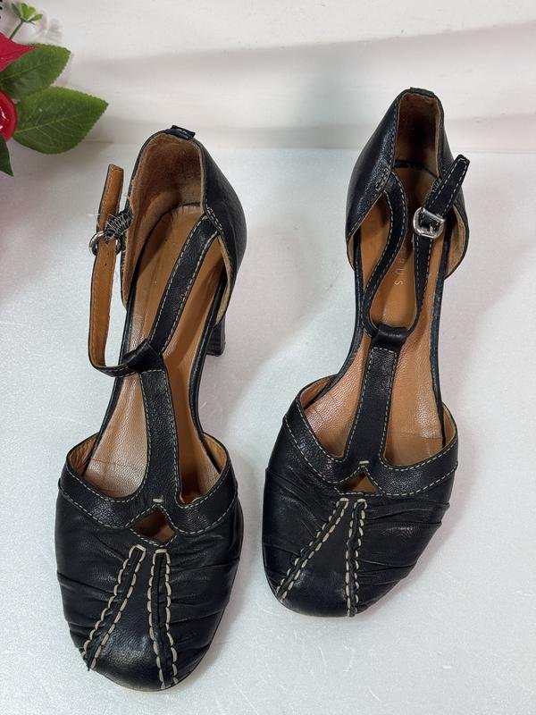 Femme GLOBUS Talons Noir Cuir 38