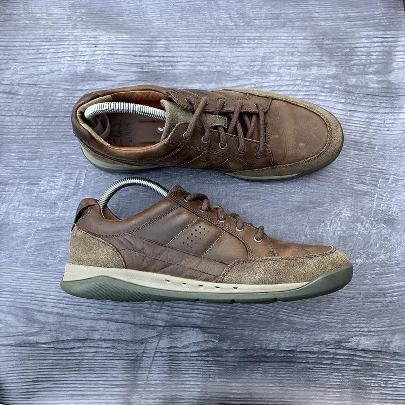 Herren Clarks Absätze Braun Leder 41