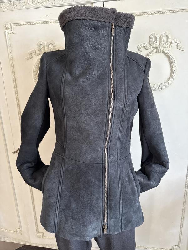 Women BOSS Orange Coat Grey Fur 36 / S / 44