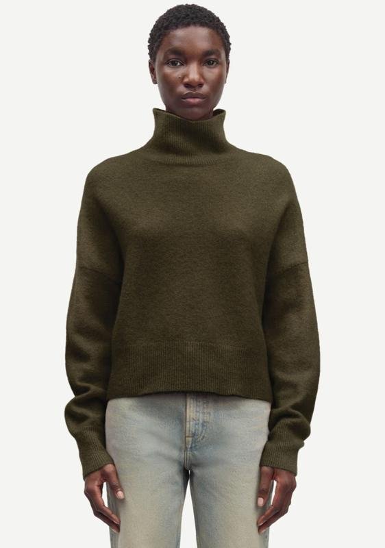 Femme Samsoe Samsoe Pull Kaki Laine 36 / S / 44