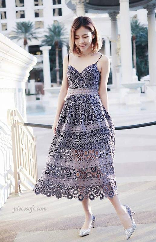 Women Self-Portrait Dress Navy 32 / XXS / 40