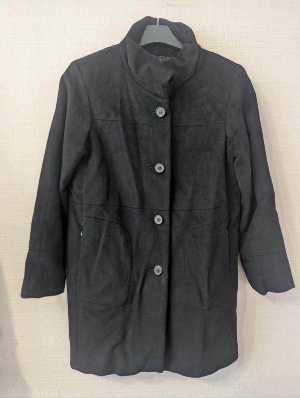 Damen Rene Lezard Mantel Schwarz Angora 38