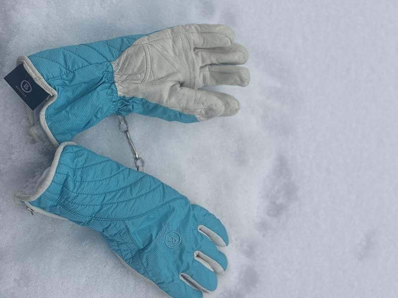 Women Bogner Gloves White Leather 7