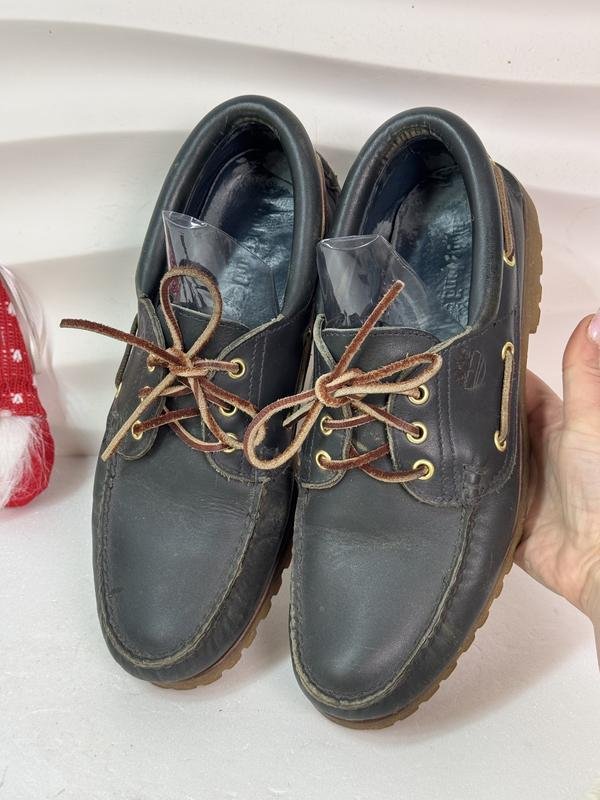 Homme Timberland Mocassins Bleu Cuir 42