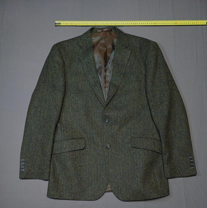 Мужской M&S Пиджак Серый Шерсть 36 / S / 44