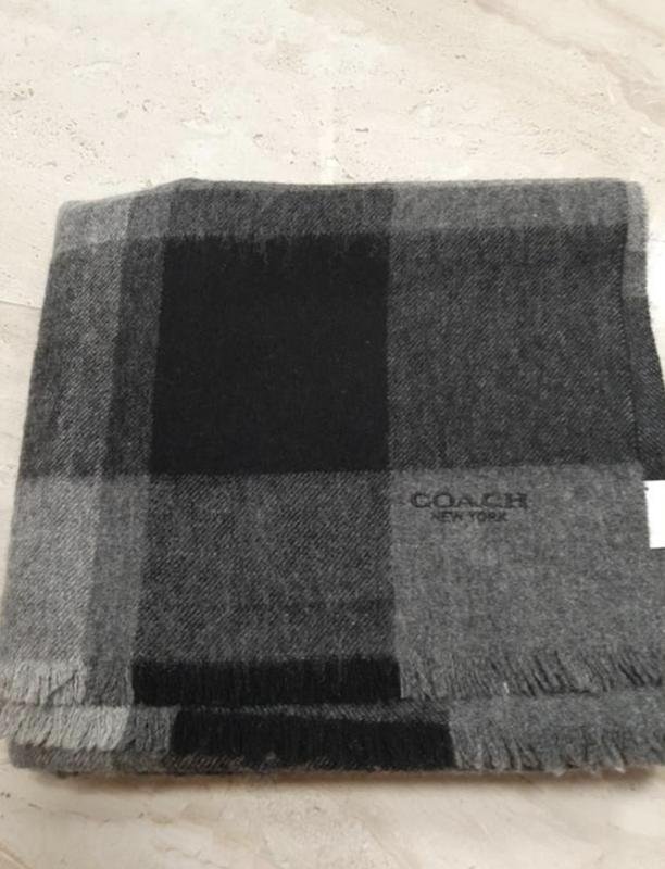 Unisex Coach Schal Grau Wolle