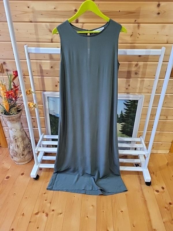 Damen Barena Venezia Kleid Khaki Seide 38