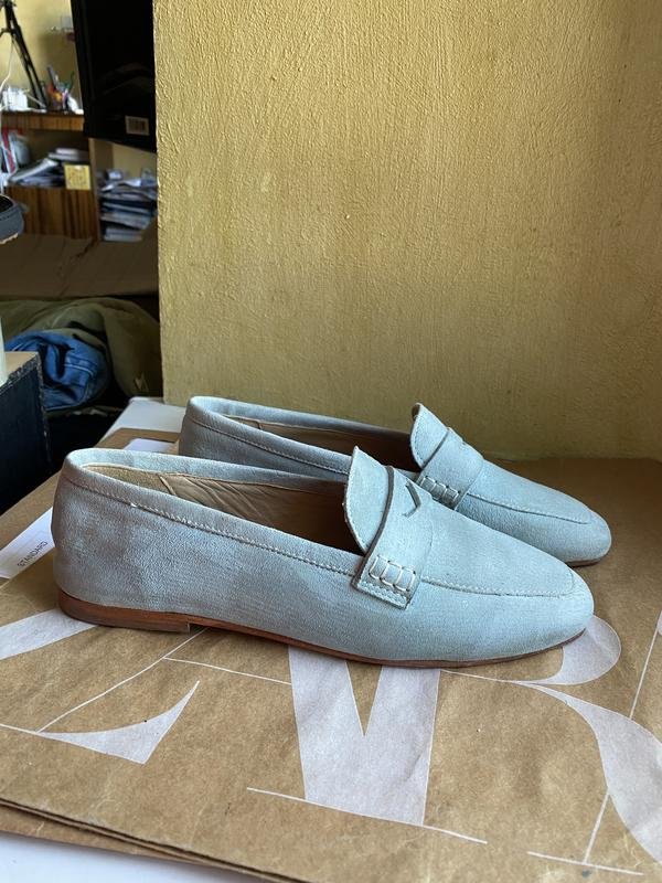 Donna Vero Cuoio Mocassini Turchese 38