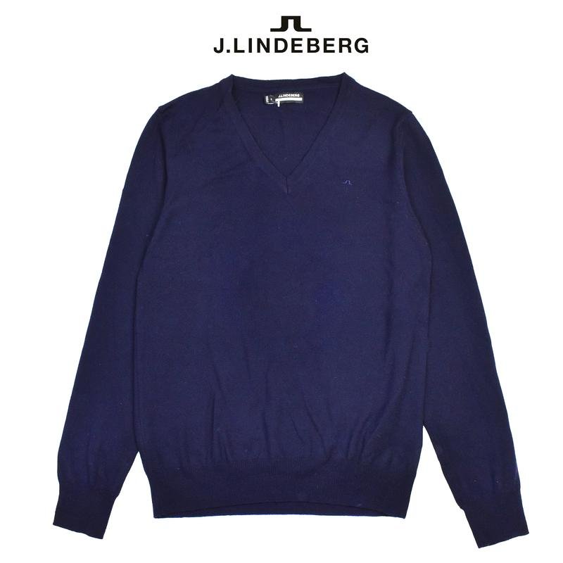 Women J.Lindeberg Sweater Navy Wool 38 / M / 46