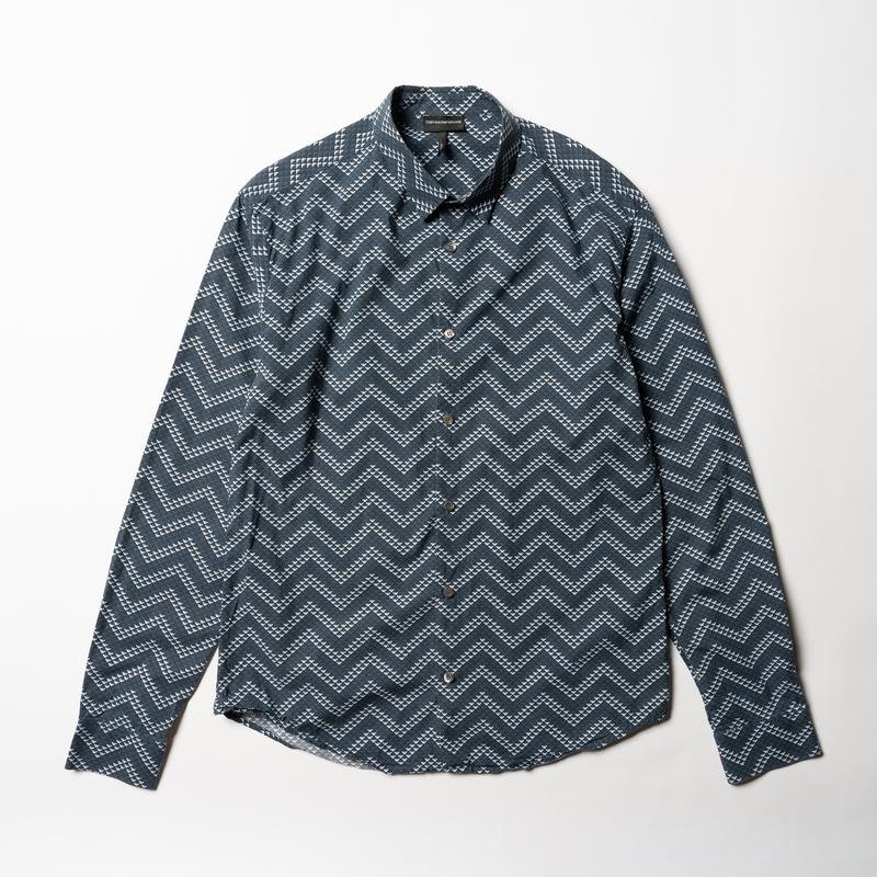 Мужской Emporio Armani Рубашка Тёмно-синий Хлопок