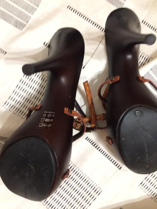 Женские Giuseppe Zanotti Босоножки Коричневый Кожа