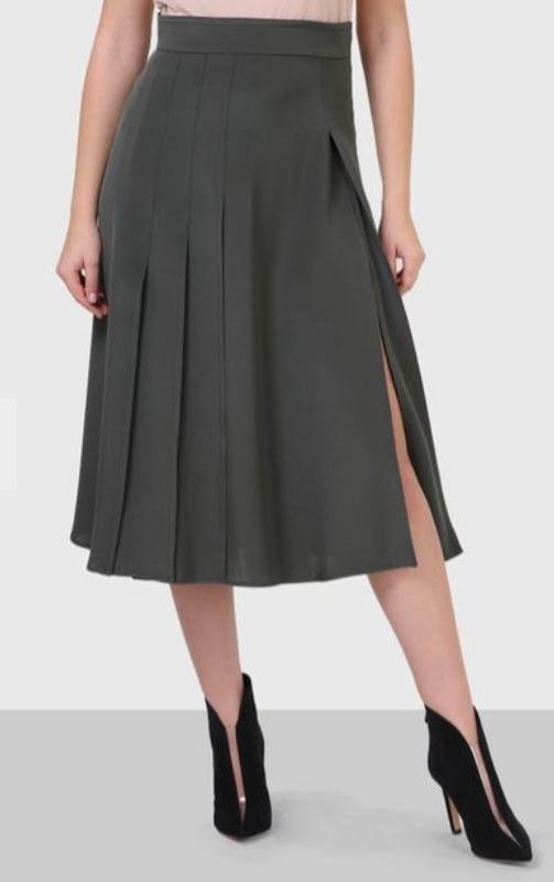 Women Sportmax Skirt Khaki Silk 38 / M / 46