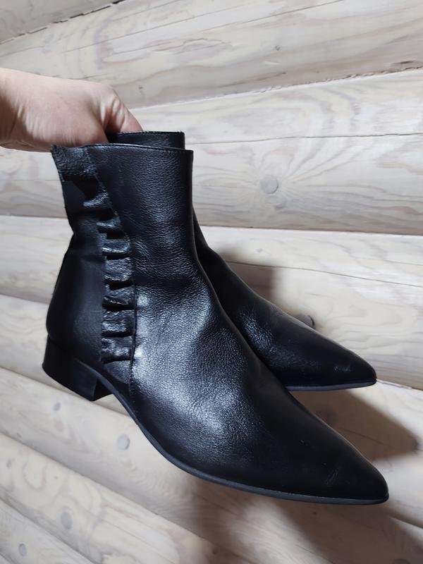 Damen Selected Femme Stiefeletten Schwarz Leder 39