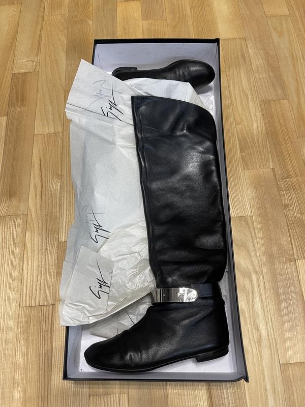 Женские Giuseppe Zanotti Ботфорты Чёрный Кожа 37,5