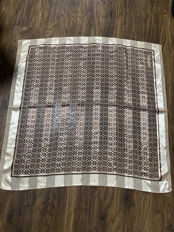 Женский Coach Шарф Коричневый Шелк