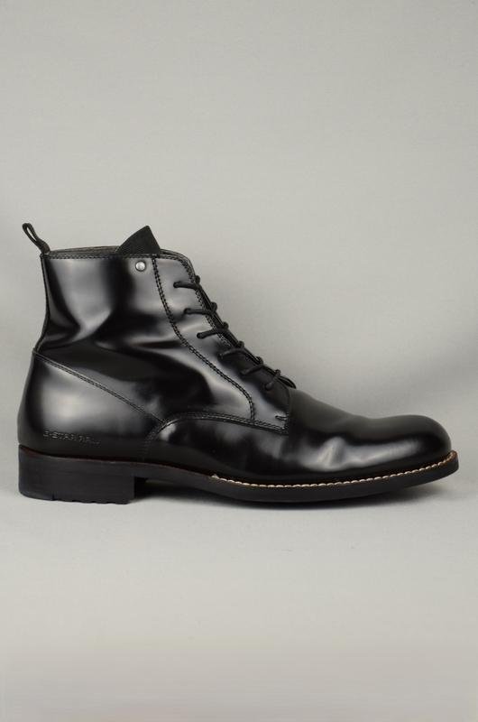 Herren G-Star Raw Stiefel Schwarz Leder 44