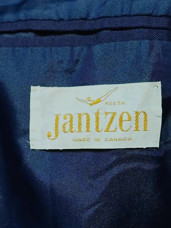 Men Jantzen Blazer Black Cotton 38 / M / 46
