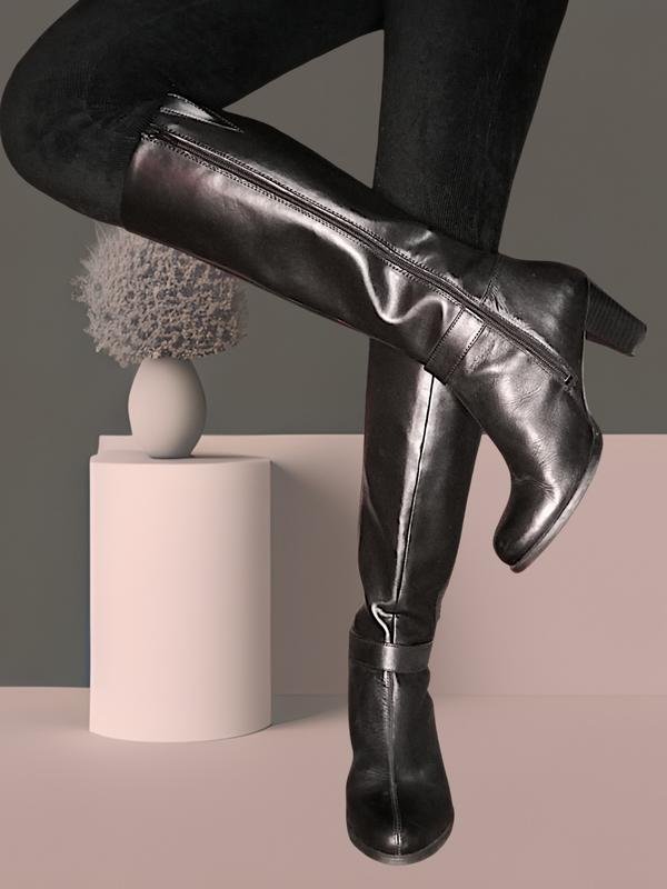 Women Clarks Boots Black Leather 38