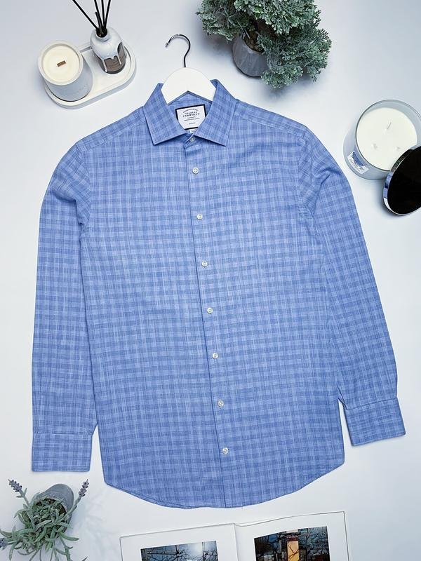 Homme Charles Tyrwhitt Chemise Bleue Coton 38 / M