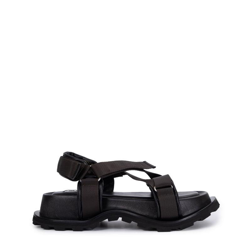 Donna Jil Sander Sandali Nero Gomma 38