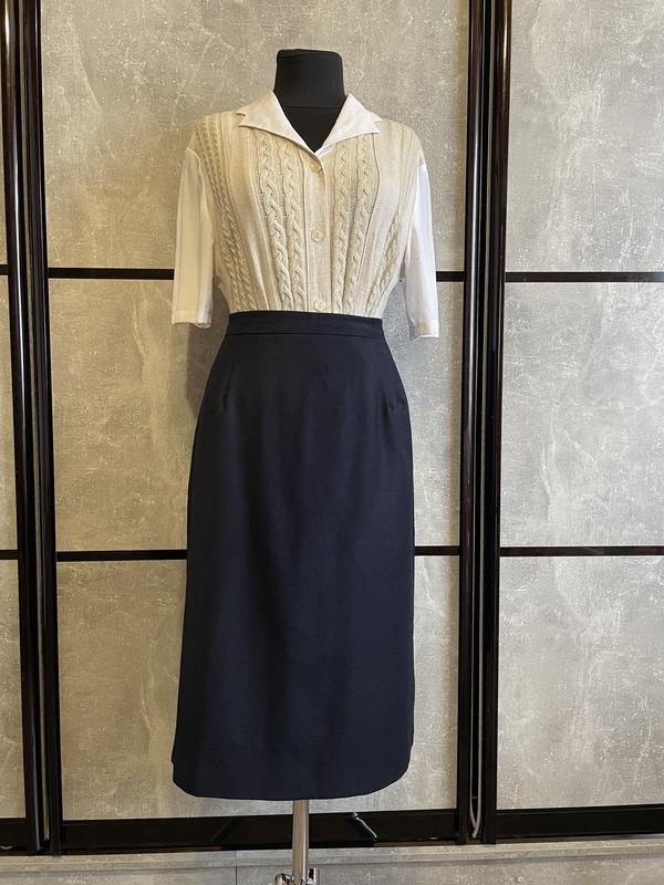 Donna Pierre Cardin Gonna Blu Navy Lana 42 / XL /