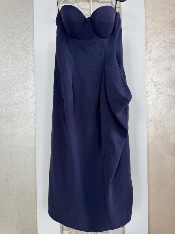 Donna Jil Sander Abito Blu Navy Viscosa 34