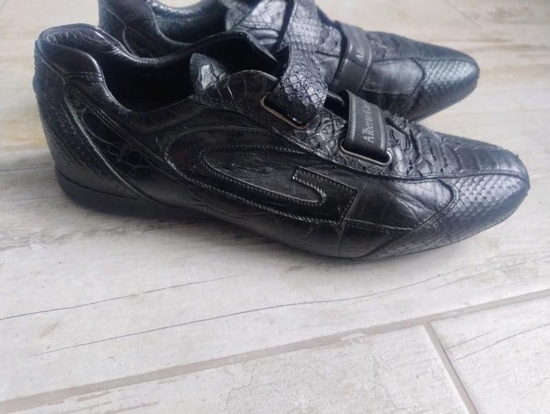 Herren Alberto Guardiani Absätze Schwarz Leder 44