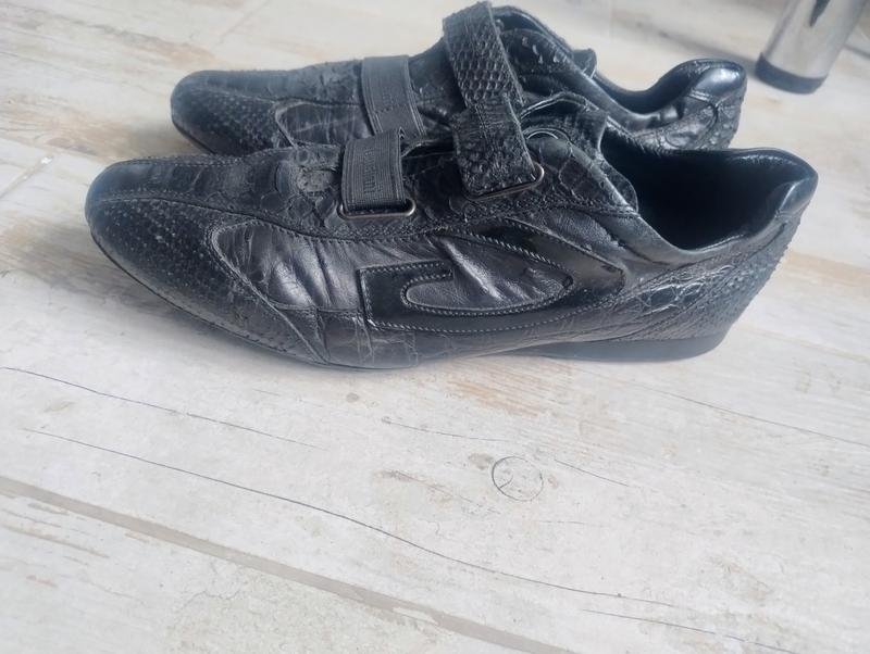 Herren Alberto Guardiani Absätze Schwarz Leder 44
