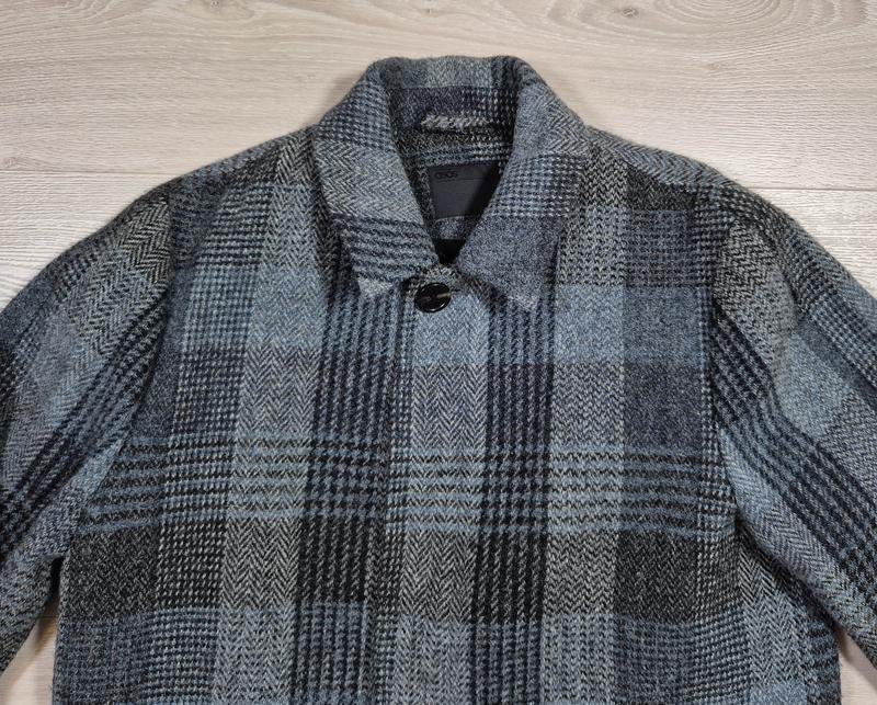 Uomo Harris Tweed Cappotto Grigio Lana M