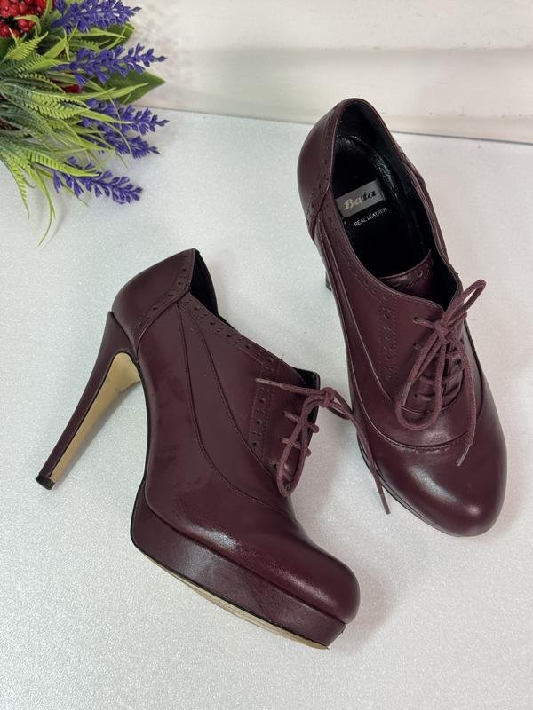 Femme Bata Bottines Violet Cuir 39