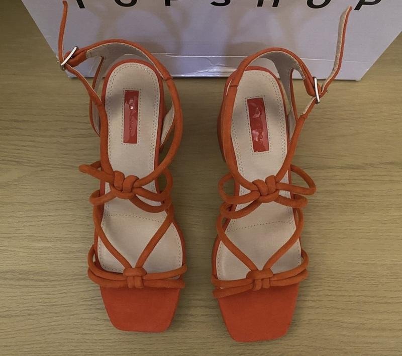 Femme Topshop Talons Orange Suède 38